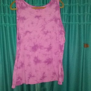Pink tie dye sleeveless top XXL